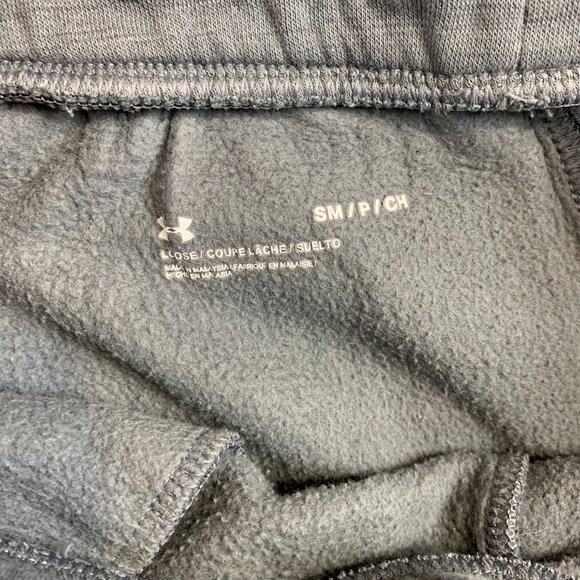 Under Armour Project Rock Mens Sweatpants Small Gray Joggers Tapered Brahma Bull - Picture 7 of 15
